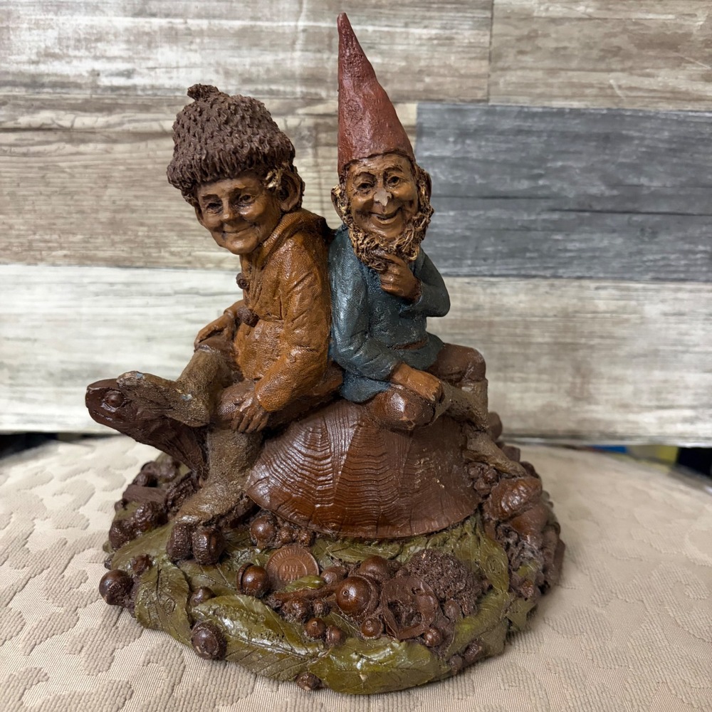 Tom Clark Gnomes Slow and Steady Turtle Figurine Cairn Studio 1986 Vintage